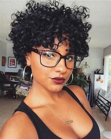 This hairstyle allows you to have versatility while still giving you an edgy feel. 23 Nice Short Curly Hairstyles for Black Women ...