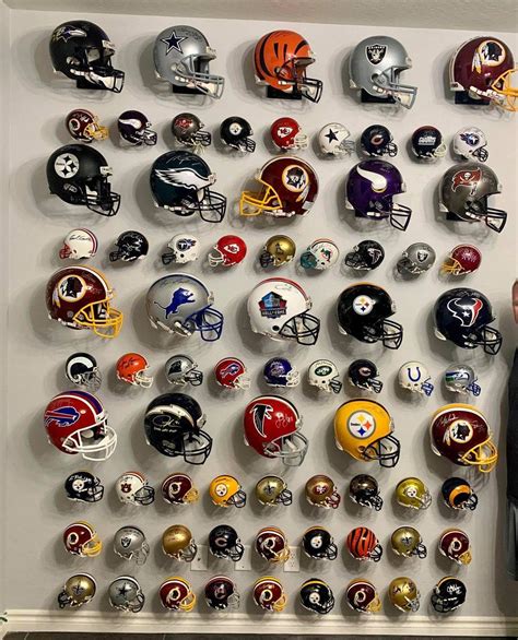 Football Mini Helmet Wall Display Holder These Wall Hangers Use 3m
