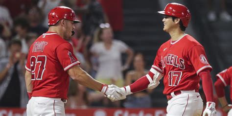 Shohei Ohtani Mike Trout Combine For 3 Home Runs In Angels Win