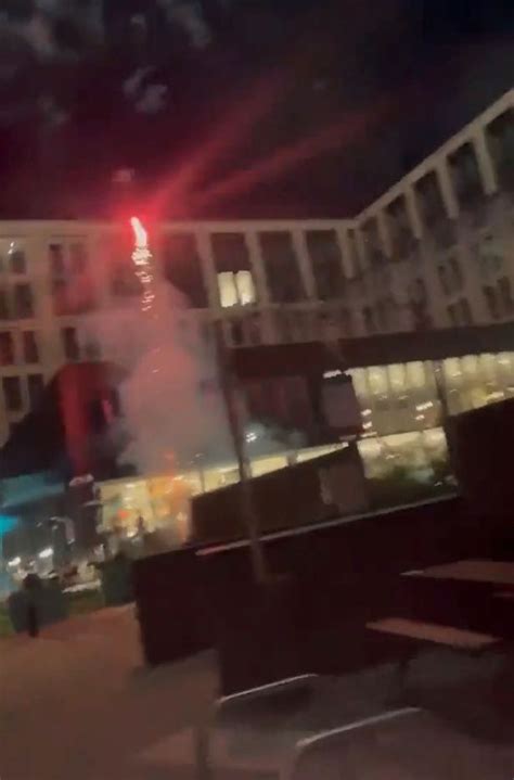 Newcastle Fans Put On 3am Wakey Wakey Firework Display Outside
