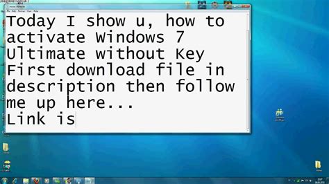 How To Activate Windows 7 Ultimate 64bit Without Key Youtube