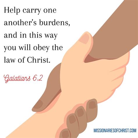 Bible Verse On Helping One Another Missionaries Of Christ Catholic