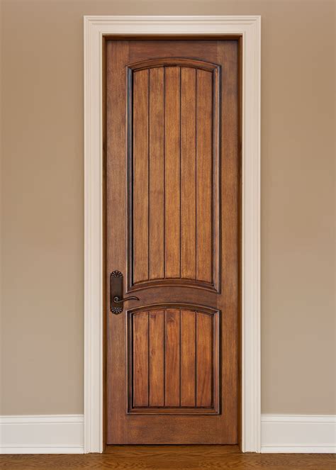 Interior Door Custom Single Solid Wood With Custom Finish Artisan Model Gdi 2050vg