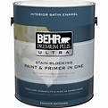 BEHR Premium Plus Ultra 1 gal. Medium Base Satin Enamel Interior Paint ...