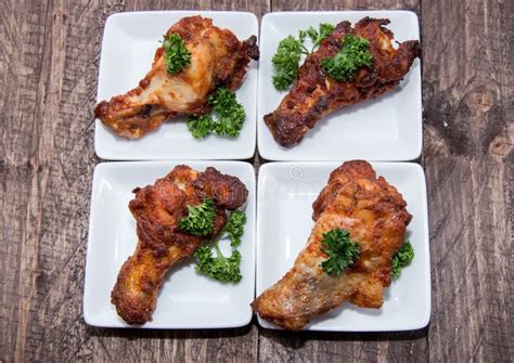 Small Plate With Chicken Wings Stock Image Image Of Unhealthy