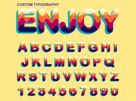 Colorful Typography Design 575703 Vector Art At Vecteezy
