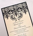 Damask Wedding Invitation Elegant Wedding Invitation - Floral Wedding ...