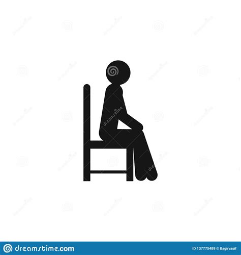 Sit Down Icon Vector on White Background, Sit Down Trendy Filled Icons ...