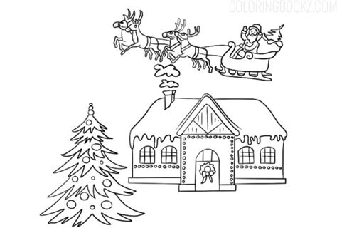 Christmas House Coloring Page Coloring Books Christmas2020