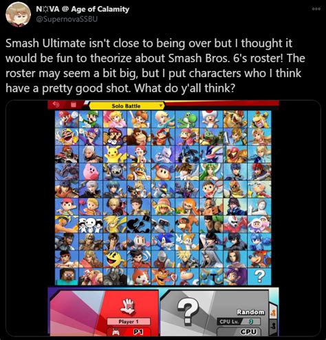 Cut Roster Aka How To Tell How Smash Fans Are Out Of Touch With