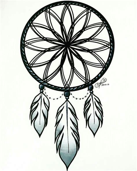 Dream Catcher Drawing Easy Free Download On Clipartmag