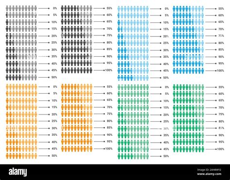 Human People Percentage Infographic Template Elements Vector Design