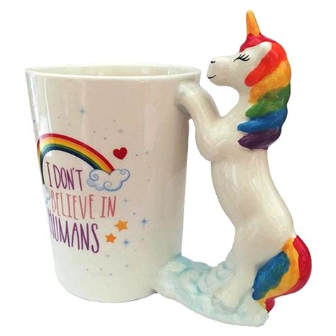 Ceramic 3d Rainbow Unicorn Coffee Cup Mug 100 Unicorns