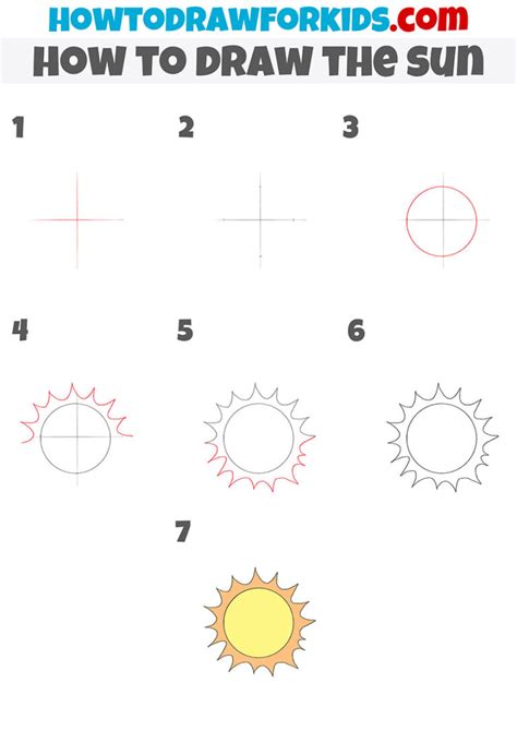 How To Draw The Sun Easy Drawing Tutorial For Kids