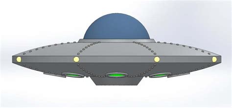 Download Free Stl File Retro Ufo 1 Flying Saucer • 3d Print Model ・ Cults