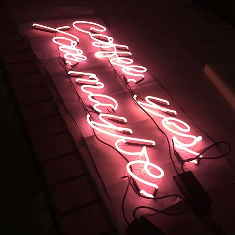 Custom Made Glass Tube Neon Sign Pink Color Neon Light Sign For Indoor
