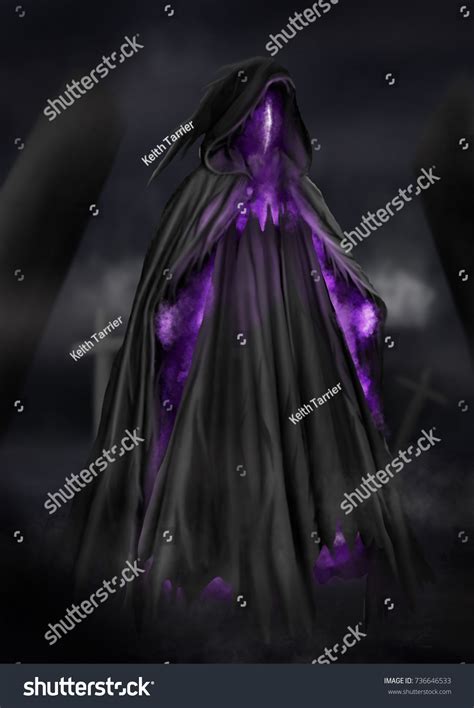Grim Reaper Spirit Hooded Evil Type Stock Illustration 736646533 Shutterstock