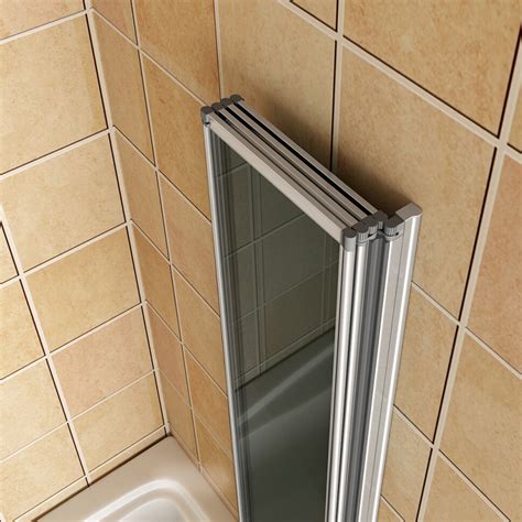 1245 Fold Pivot Folding Bath Shower Screen 1400 Glass Over Door