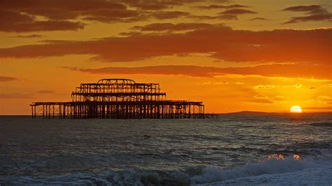 Remains Of The West Pier Brighton England At Sunset Flickr
