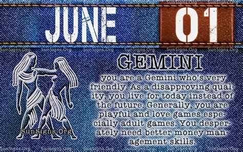 June 1 Zodiac Horoscope Birthday Personality Sunsignsorg