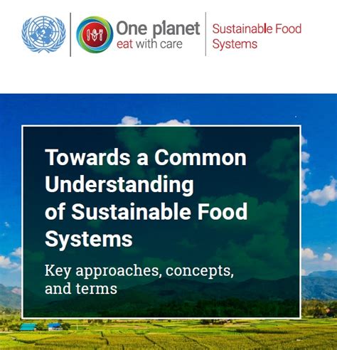 Towards A Common Understanding Of Sustainable Food Systems