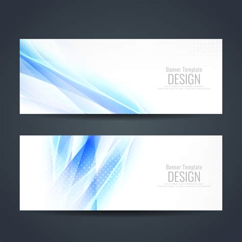 Abstract Colorful Wavy Stylish Banners Set 256258 Vector Art At Vecteezy