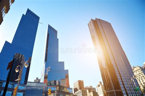 Looking Up At Skyscrapers In New York City Stock Photo Image Of