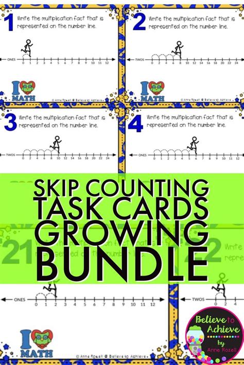 Skip Counting Using Number Lines Task Cards Bundle Teacher Favorite