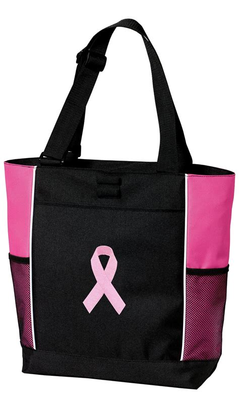 Broad Bay Cotton Pink Ribbon Tote Bag Or Pink Ribbon Shopper Tote