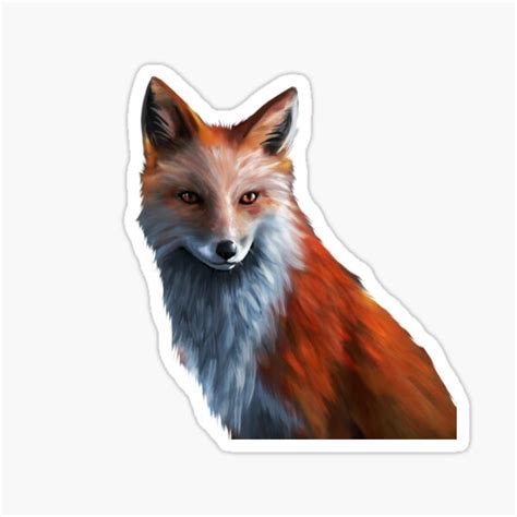 Orange Fox Sticker For Sale By Gustavoespinel Redbubble