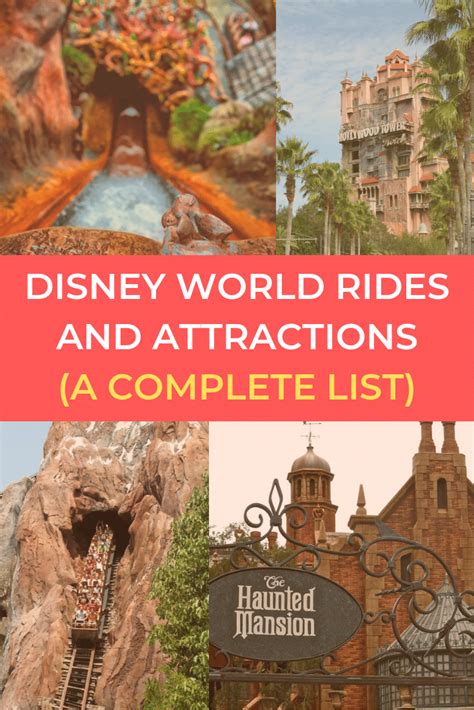 Disney World Rides And Attractions List Next Stop Wdw Disney World