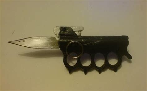 Ballistic Knuckle Duster Trench Knife A Spring Powered Ballistic