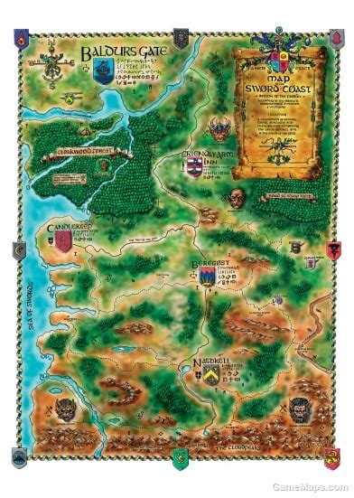 Sword Coast Manual Card Map Tool For Baldurs Gate Tales Of The
