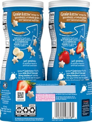 Gerber® Grain And Grow™ Banana Strawberry Apple Puff Snack Value Pack 4