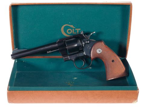 Colt Officers Model Match Target Revolver With Box Rock Island Auction