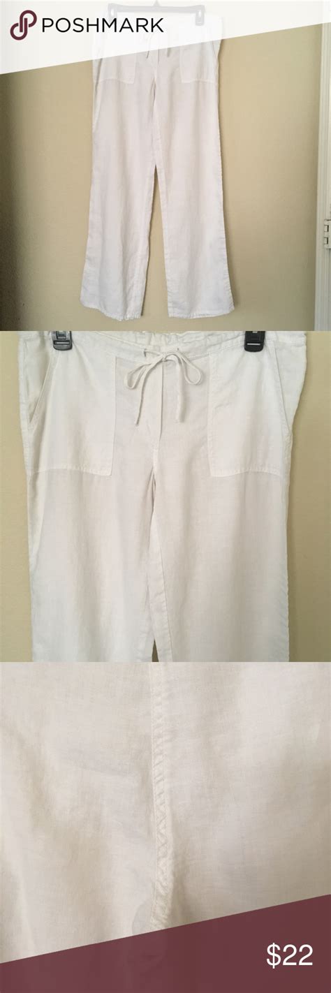 🕊white Linen Pants Victoria S Secret Summer Beach Linen Pants Pants Victoria Secret White