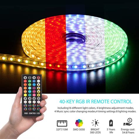 Music Sound Active Led Strips 12v 5050 Rgb Smart Leds Flexible Strip