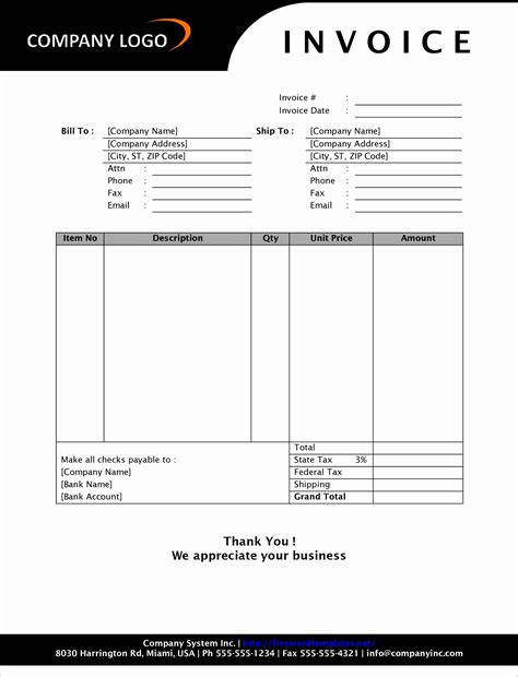 5 Monthly Invoice Template Excel Excel Templates Excel Templates