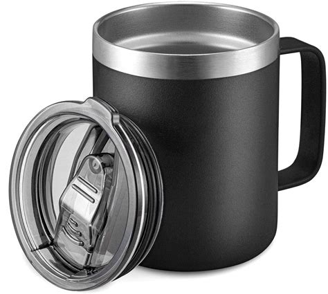Sold & shipped by mip inc. 12oz Stainless Steel Insulated Coffee Mug with Handle ...