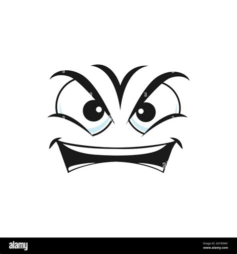 Angry Smiley Isolated Irritated Emoticon Icon Vector Grumpy Sullen