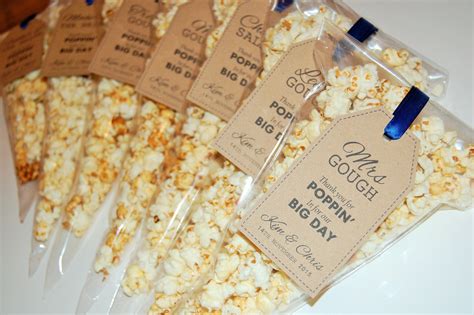 Popcorn Favours Personalised For Each Guest Popcorn Wedding Favors