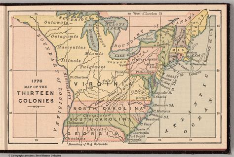 1776 Map Of The Thirteen Colonies David Rumsey Historical Map Collection