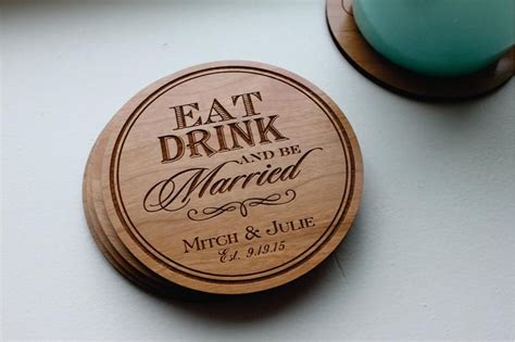 40 Wedding Favor Ideas To Say I Do Personalized Wood Coasters
