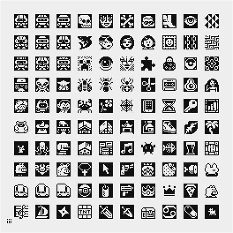 16px 1bit Compositions In 2022 Pixel Art Pixel Small Tapestry