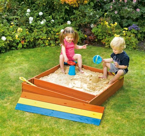 Plum Store It Wooden Sand Pit Sand And Water Play Asda Direct Sand