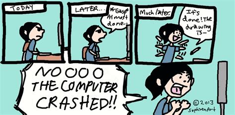 Computer Crash Comic By Sephirenart On Deviantart