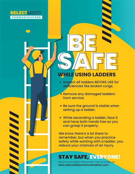 Poster Safe Ladder Use Free Toolbox Talks For The Workplace