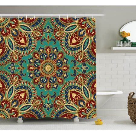 Shop bathroom furniture and top home decor at great value at athome.com, and buy them at your find top value in at home's bathroom accessories collection and on furniture, art, decor and other. Mandala Decor Shower Curtain Set, Pattern With Mandala ...
