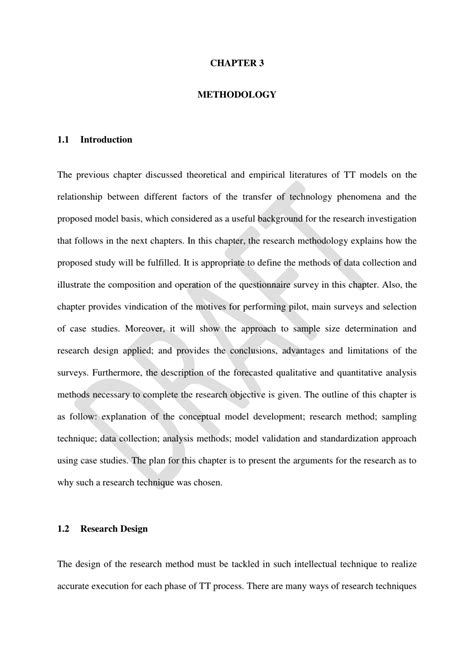 Research methods is a broad term. Sample Of Research Methodology In Thesis Pdf ...