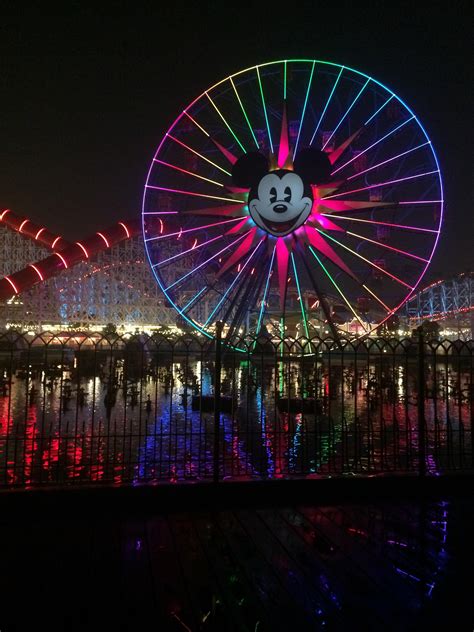 Ferris Wheel At Night Disneyland